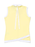 Color Point Sleeveless Top - Light Yellow