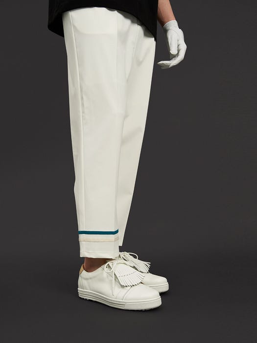 Signature Line Banding Pants - White