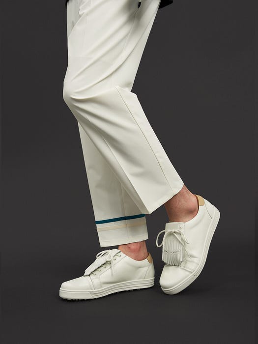 Signature Line Banding Pants - White