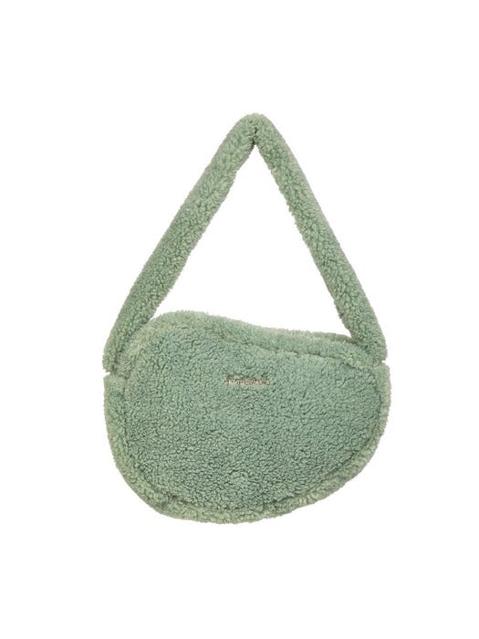 Furry Shoulder Bag - Pale Green