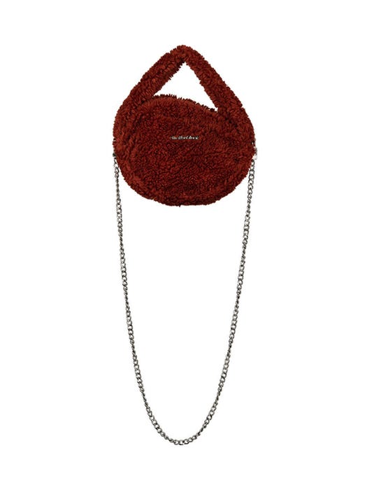 Furry Mini Bag - Brick