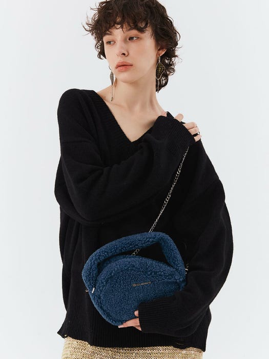 Furry Mini Bag - Blue