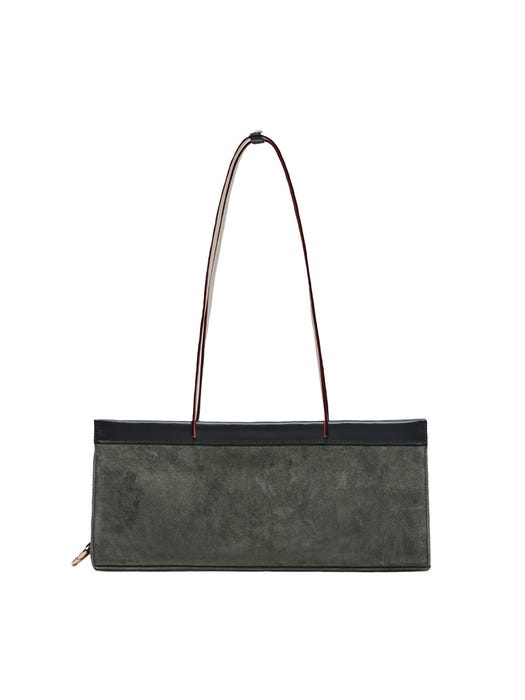 Diana Suede Shoulder Bag S - Khaki