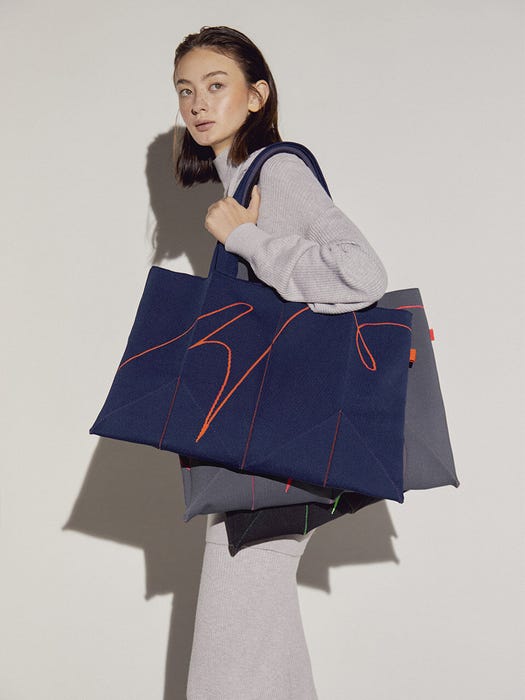 Lucky Pleats Knit SOC Bag X Large