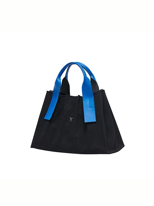 Lucky Pleats Canvas Tote Bag Small - Imperial Blue