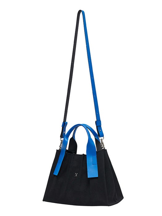 Lucky Pleats Canvas Tote Bag Small - Imperial Blue