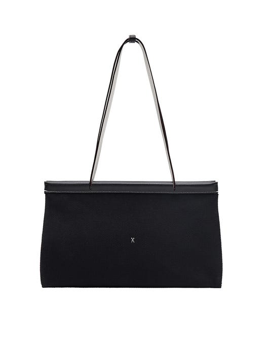 Diana Canvas Shoulder Bag Medium - Black