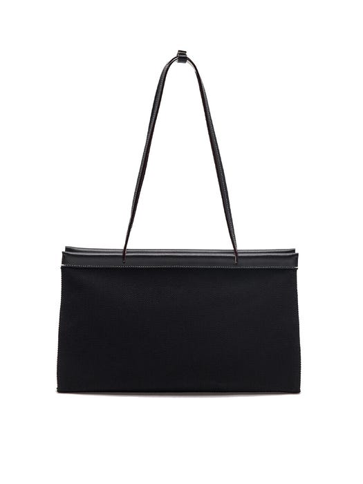 Diana Canvas Shoulder Bag Medium - Black