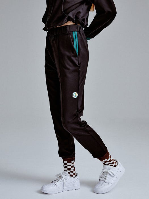 Signature Line Jogger Track Pants - Black