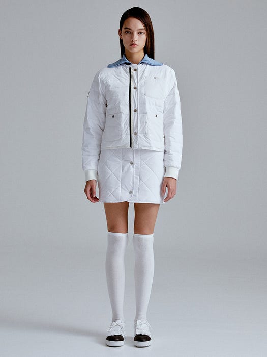 Circle Wappen Lightweight Cropped Padded Jacket WT