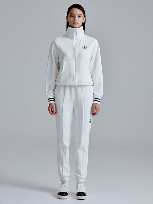 Circle Wappen Cropped Zip-Up Track Jacket