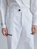 Straight-Fit New Signature Line Pants - White