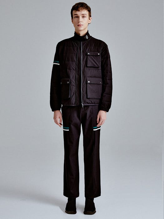 Signature Line Lightweight Padded Jacket - Black