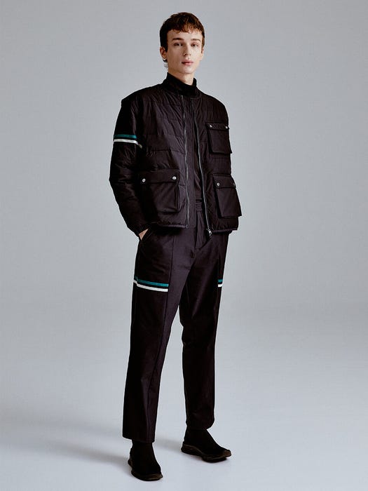 Signature Line Lightweight Padded Jacket - Black