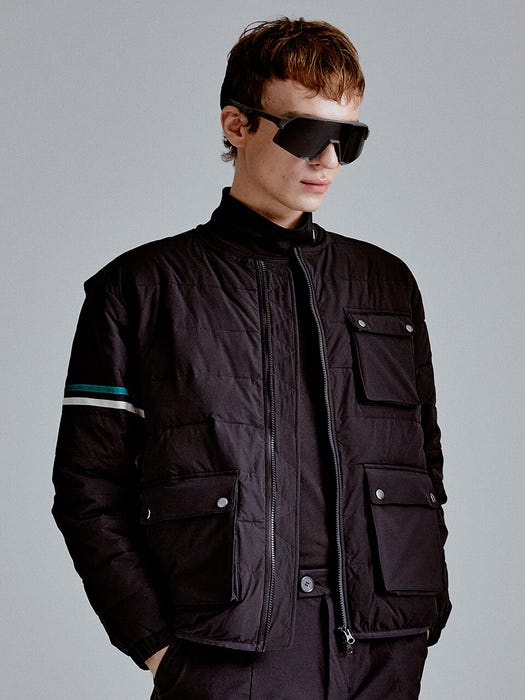Signature Line Lightweight Padded Jacket - Black