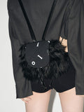 Cher Fur Mini Backpack - Black