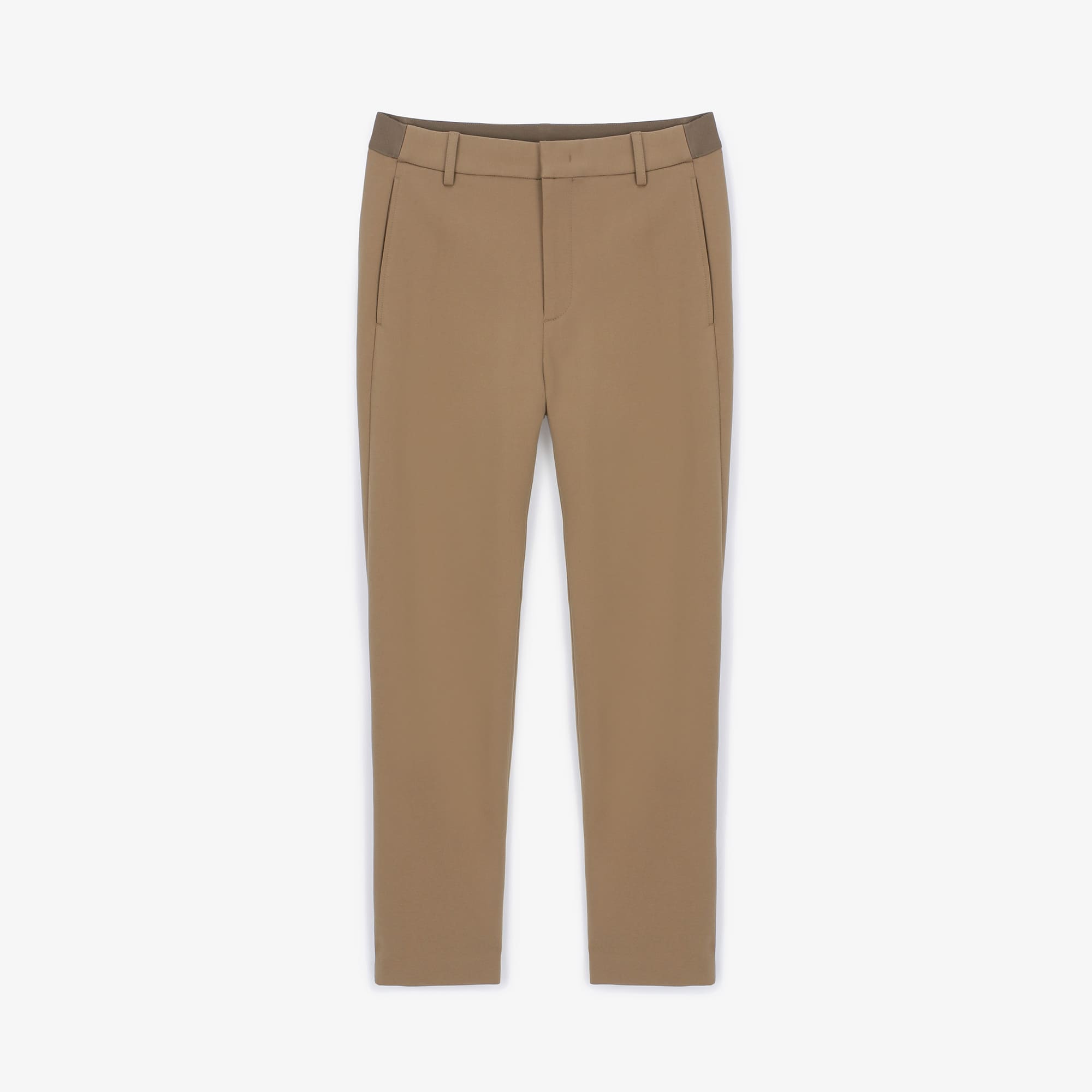 Men's 4 Row Bottom Zipper Pants - Beige