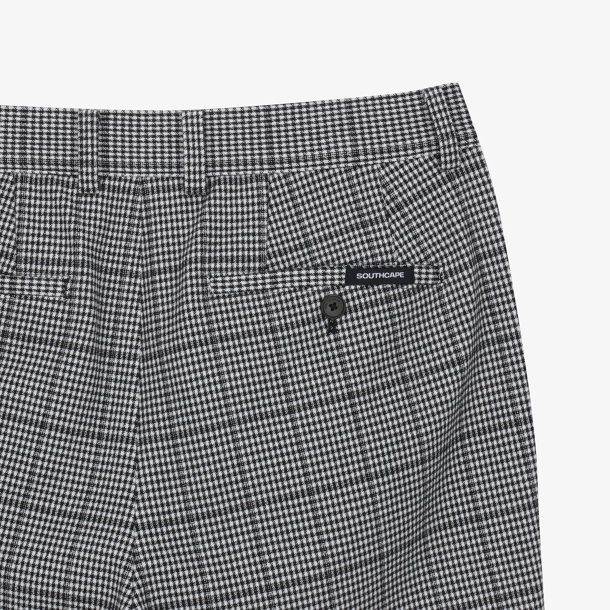 Men's Check 4 Row Raised Pants - Black