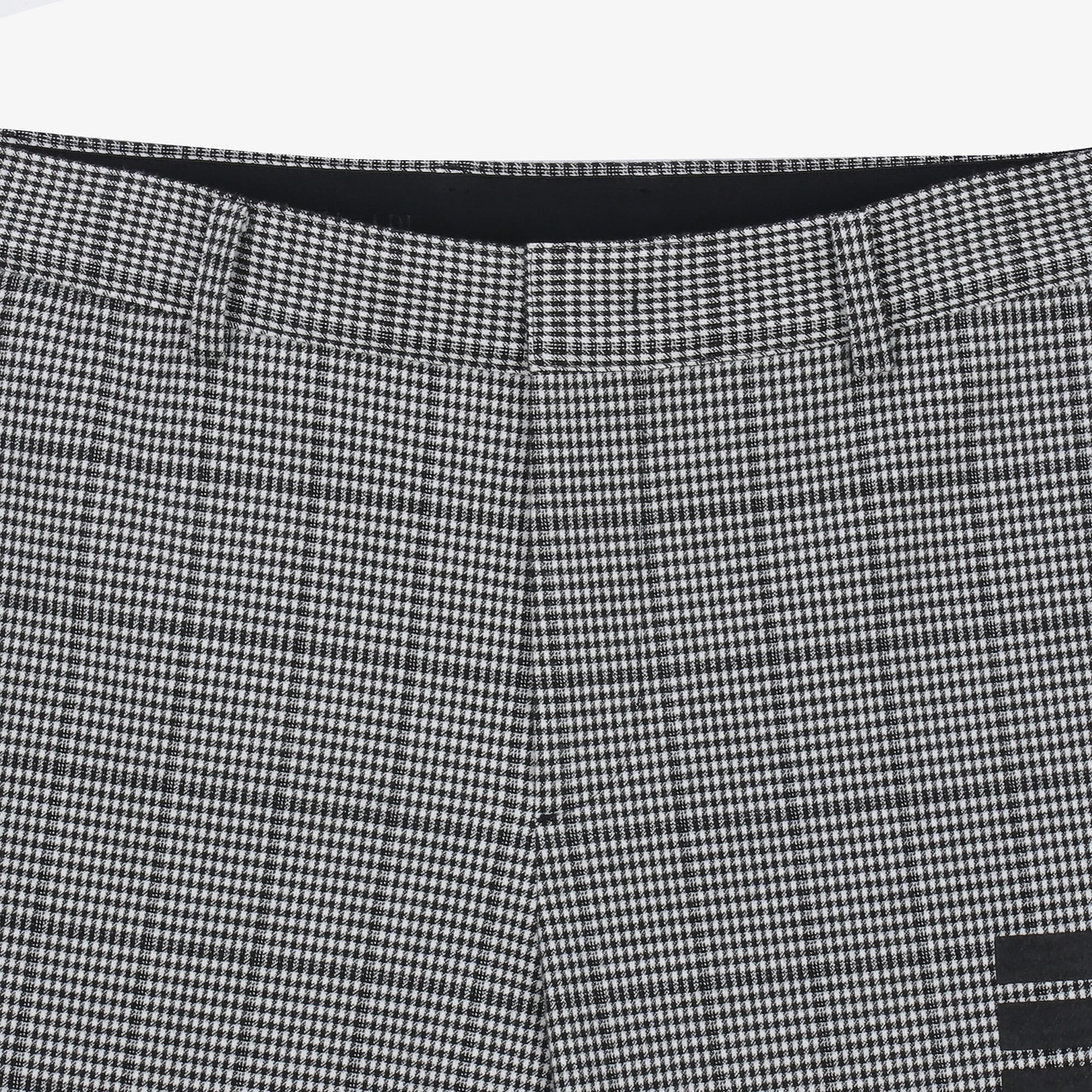 Men's Check 4 Row Raised Pants - Black