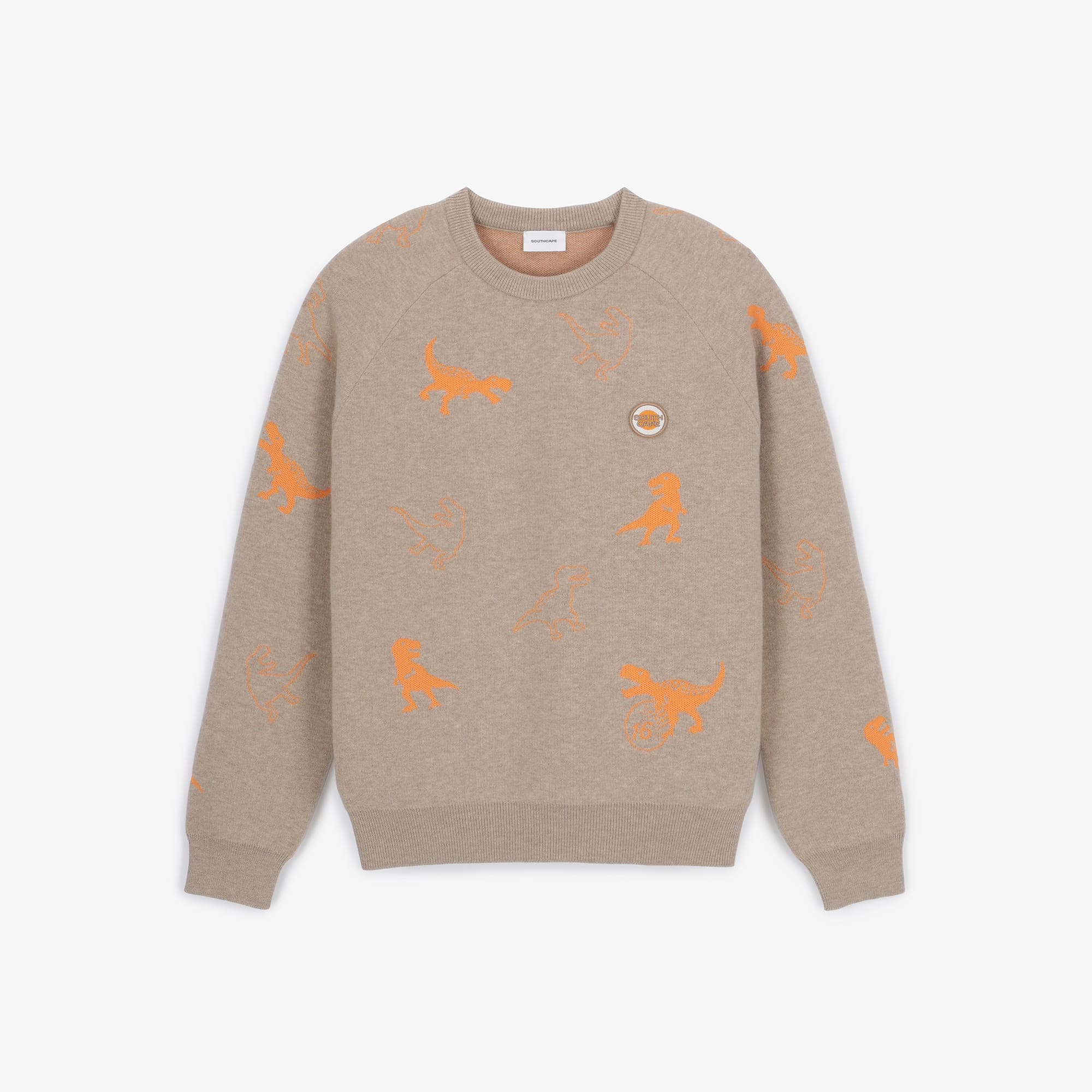 Men's Dino Wool Pullover - Light Beige