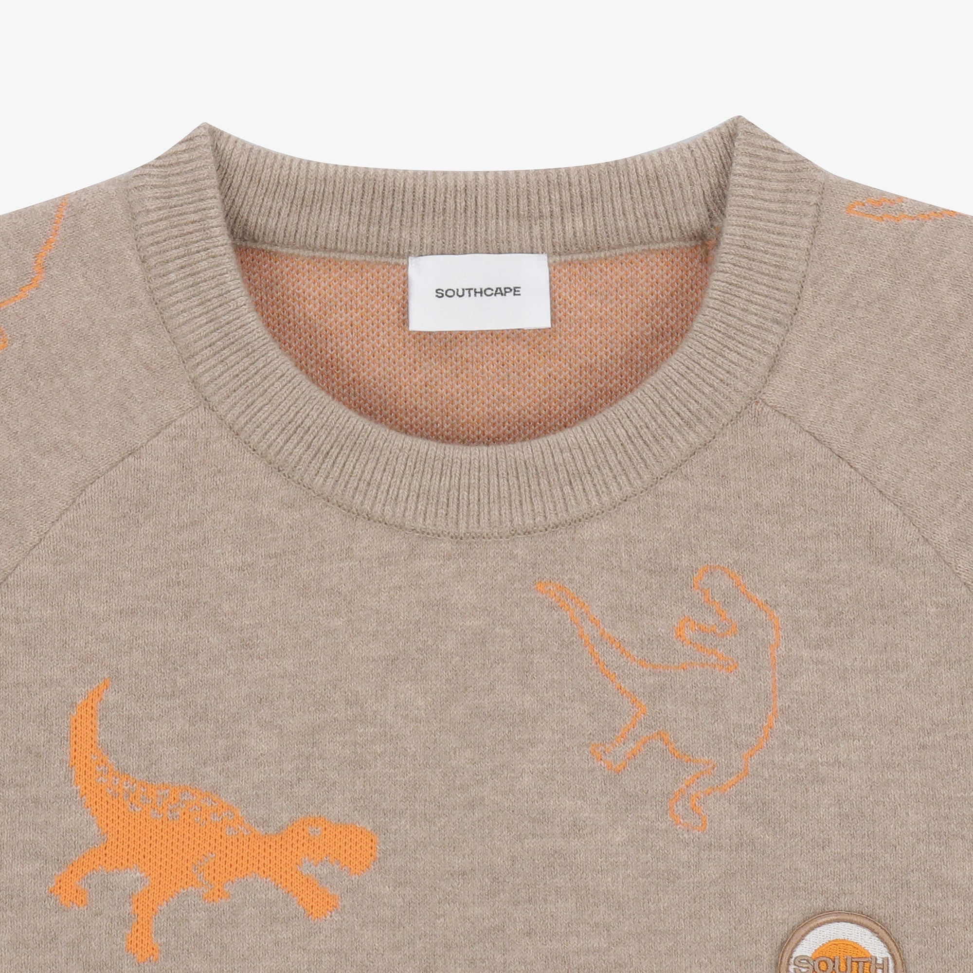 Men's Dino Wool Pullover - Light Beige