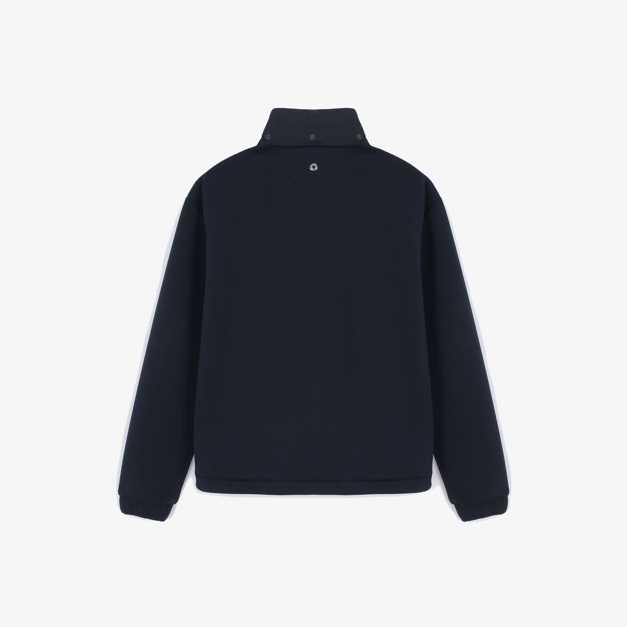 Women's Button Hooded Pullover - Navy