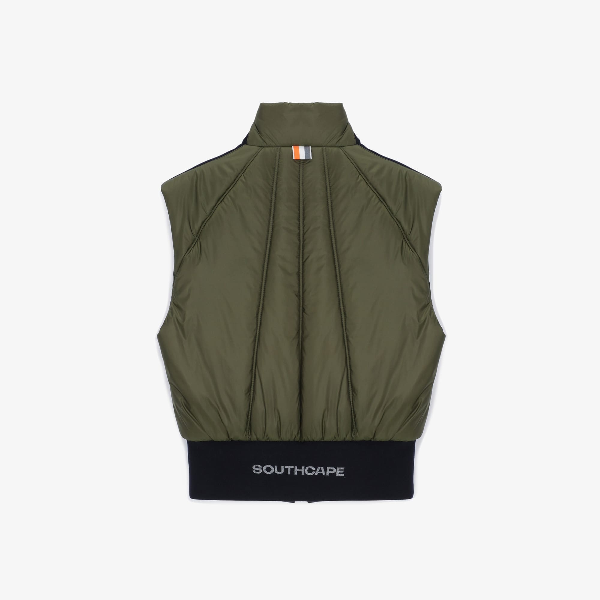 Women's Art Logo Incision Padded Vest - Khaki