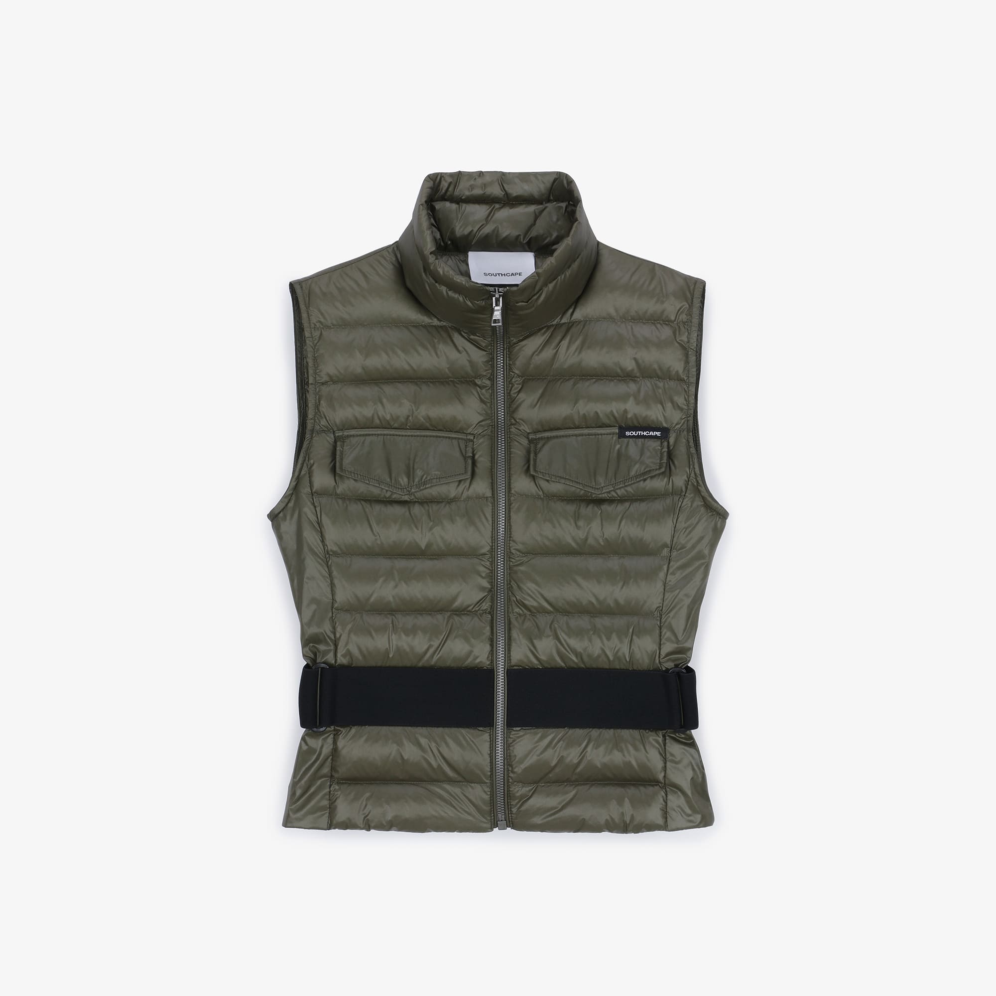 Women's 21 Waistband Down Vest - Khaki