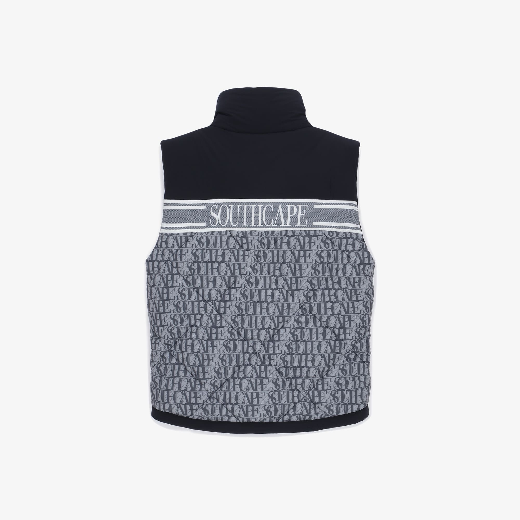 Men's Reversible Monogram Down Vest - Grey