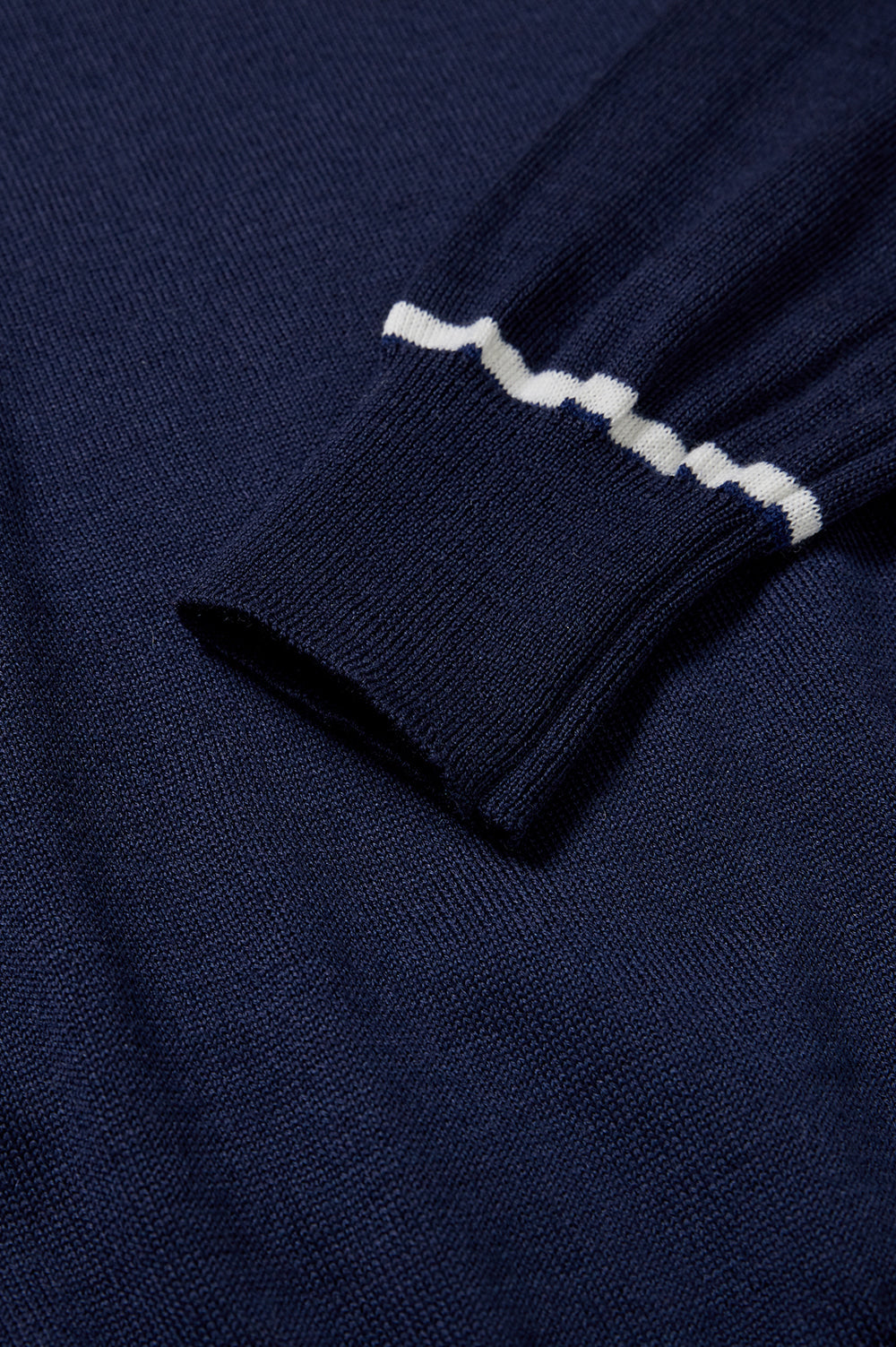 Wool Half Neck Knit - Navy