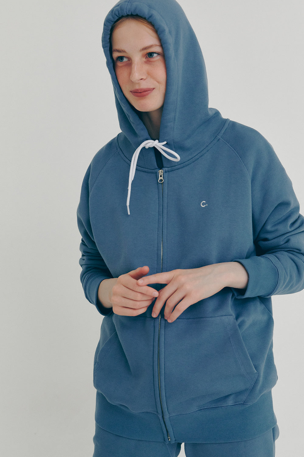 Active Hoody Zip-Up - Blue