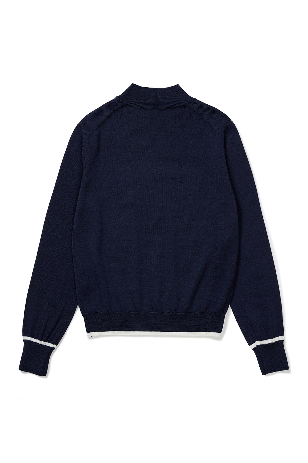 Wool Half Neck Knit - Navy