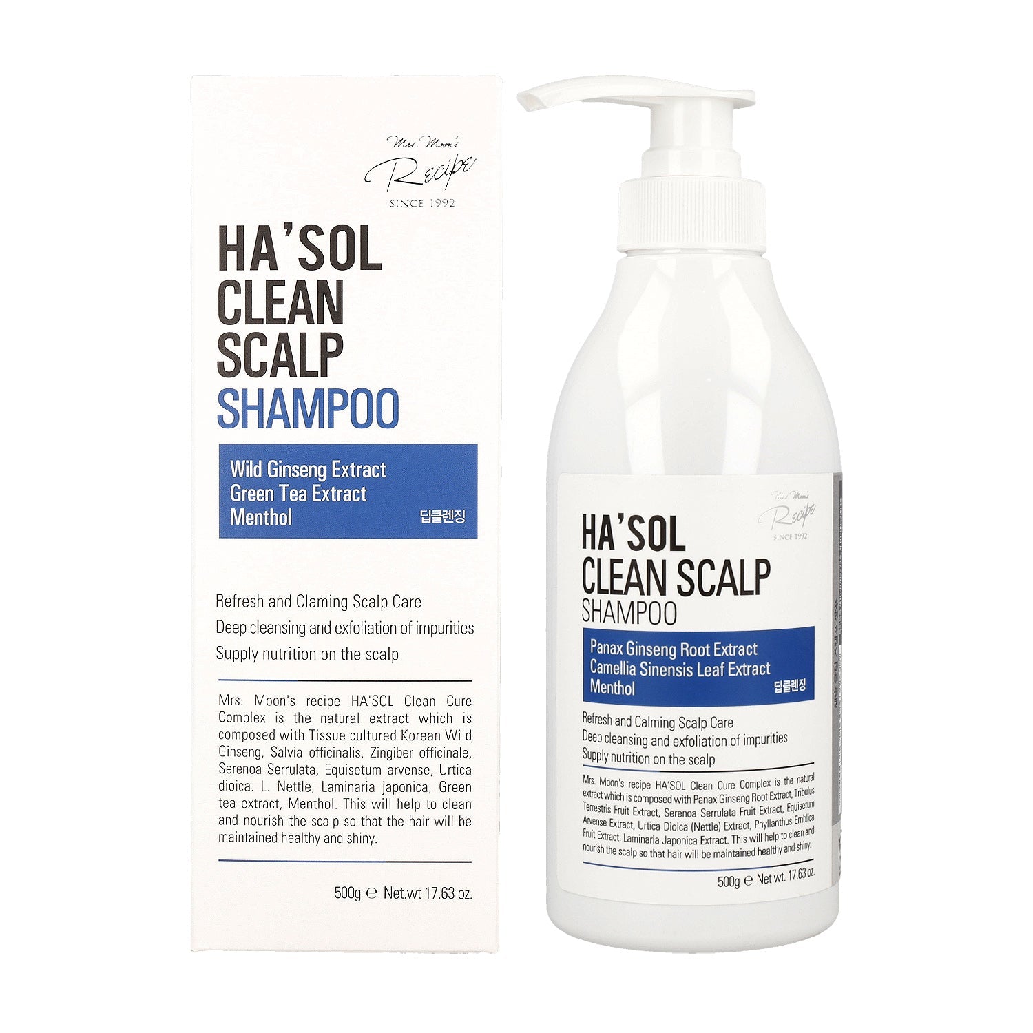 HA'SOL Clean Scalp Shampoo 500g For Oily Hair and Scalp Care - DODOSKIN