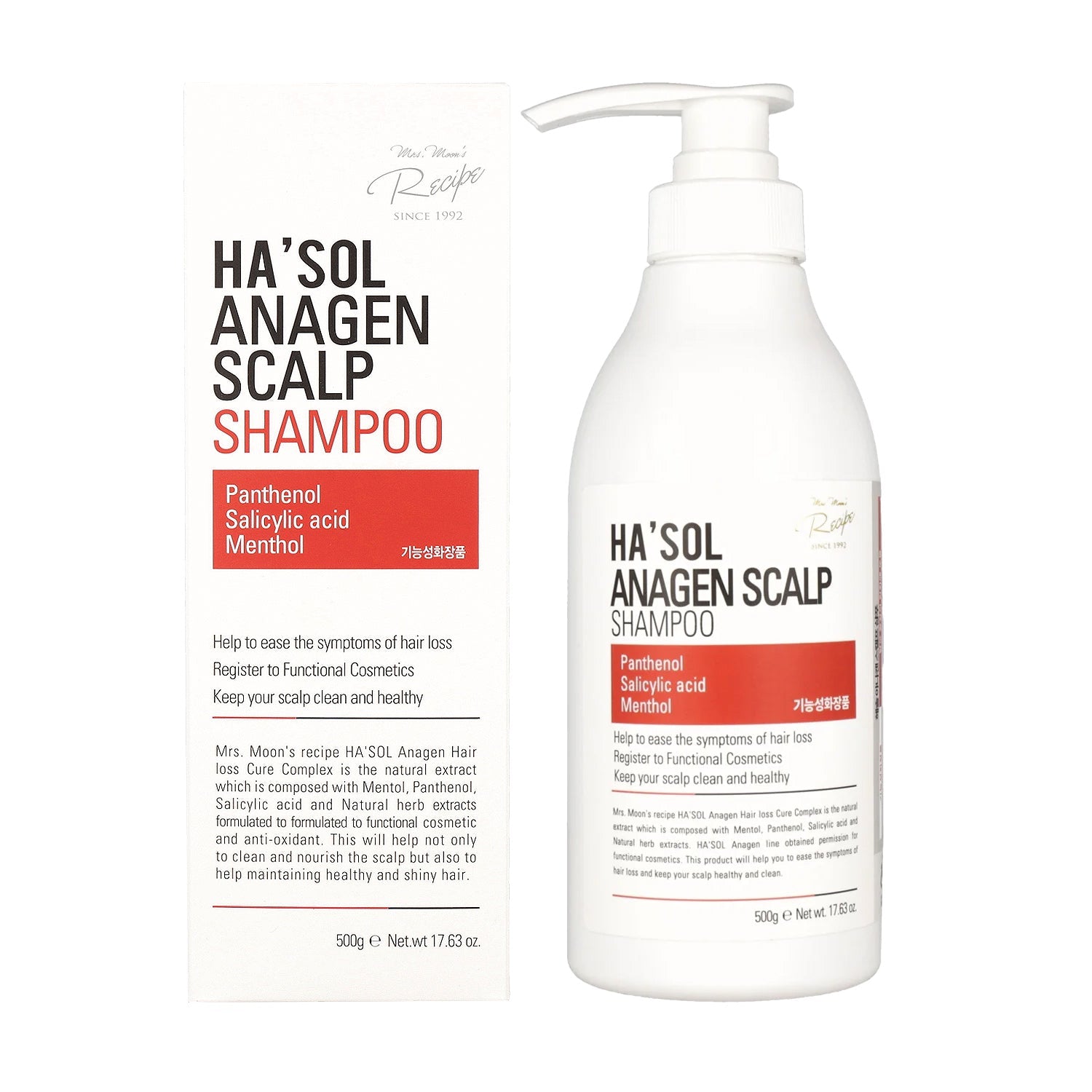 HA'SOL Anagen Scalp Shampoo 500g For Hair Loss and Scalp Care - DODOSKIN