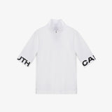 Women's Sleeve Logo Half Zip T-Shirt - White