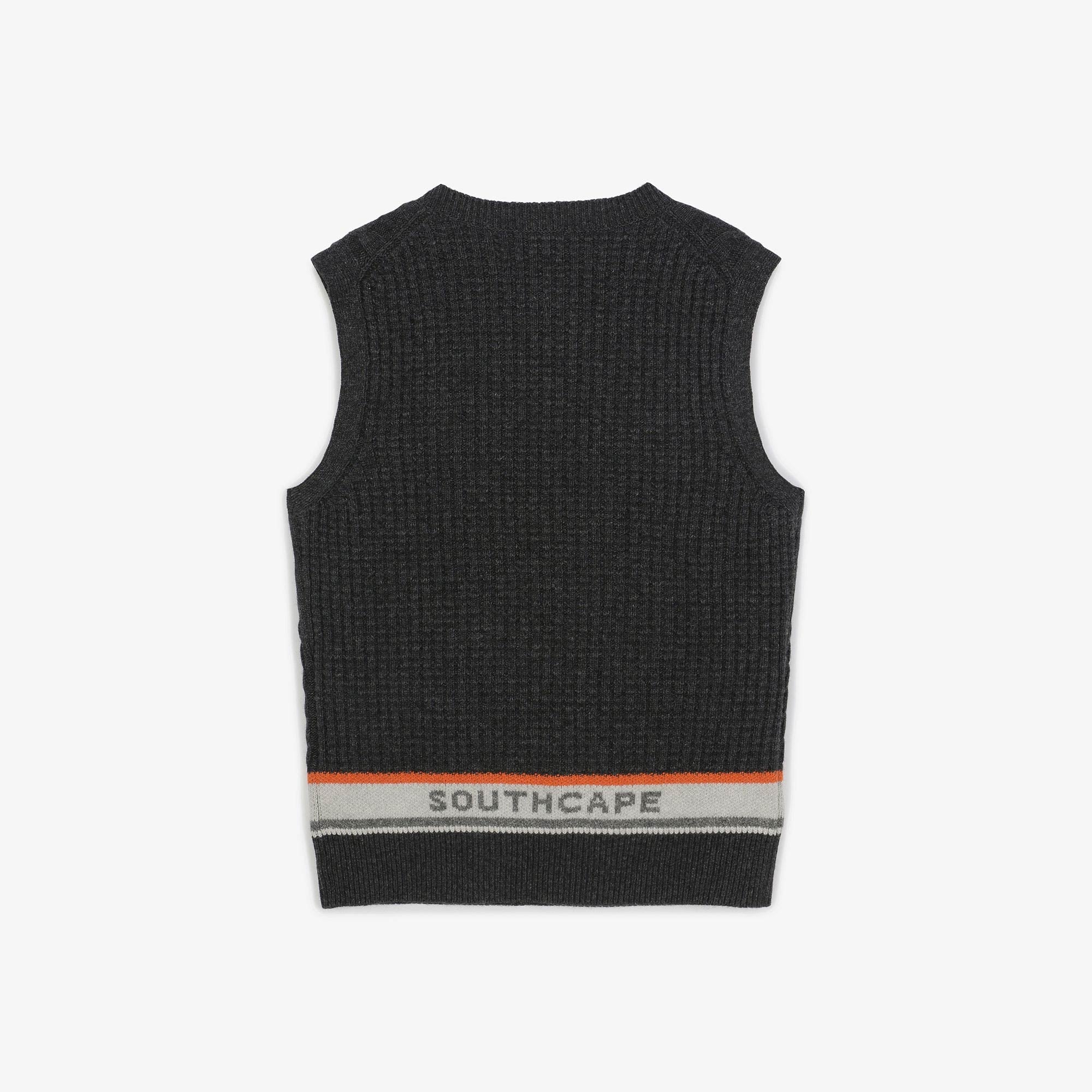 Men's Bottom Stripe Knit Vest - Melange Gray