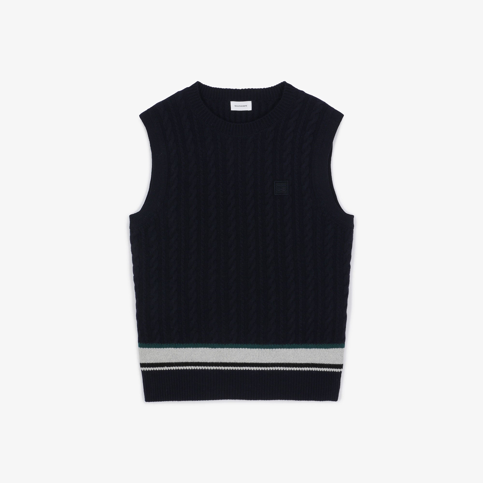 Men's Bottom Stripe Knit Vest - Navy