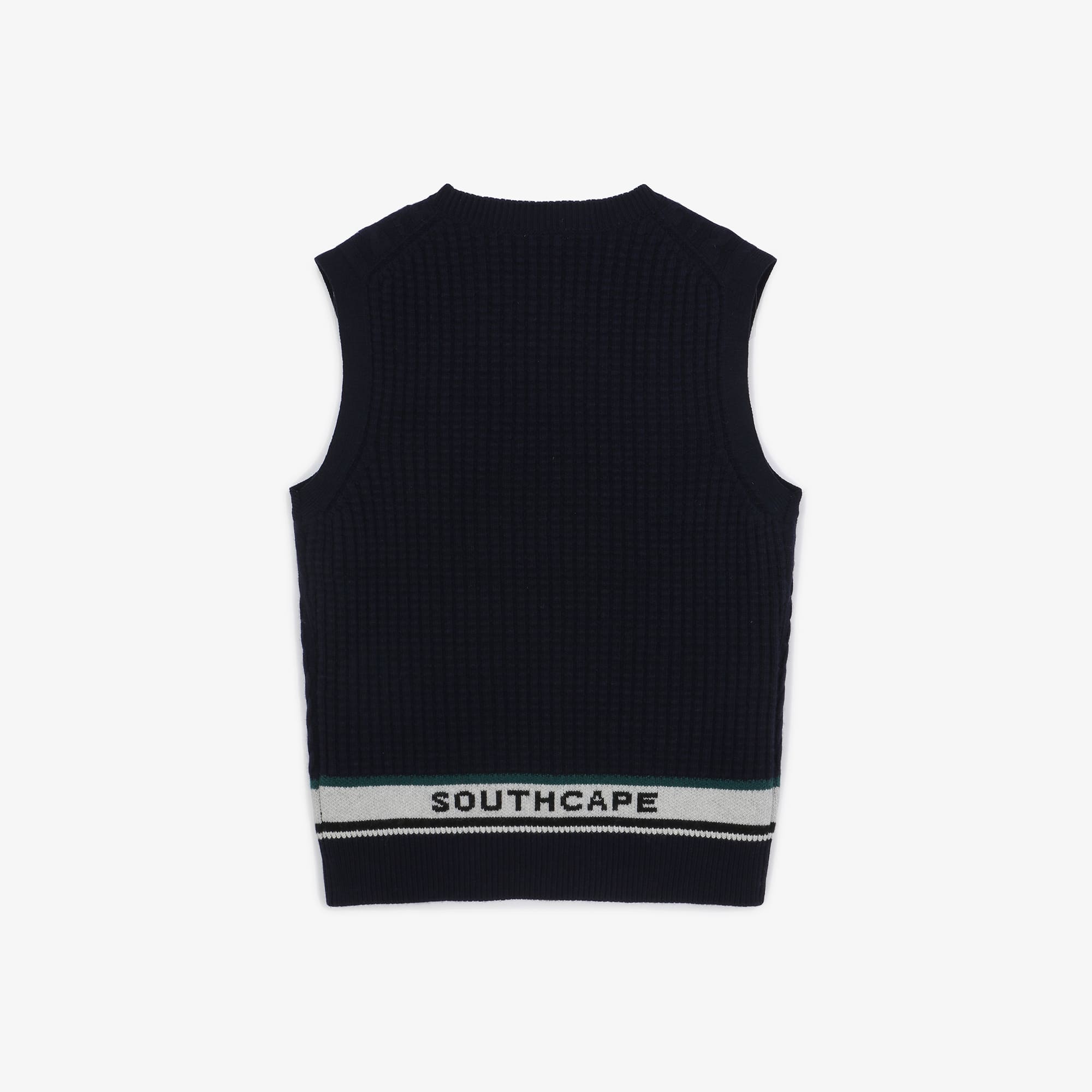 Men's Bottom Stripe Knit Vest - Navy