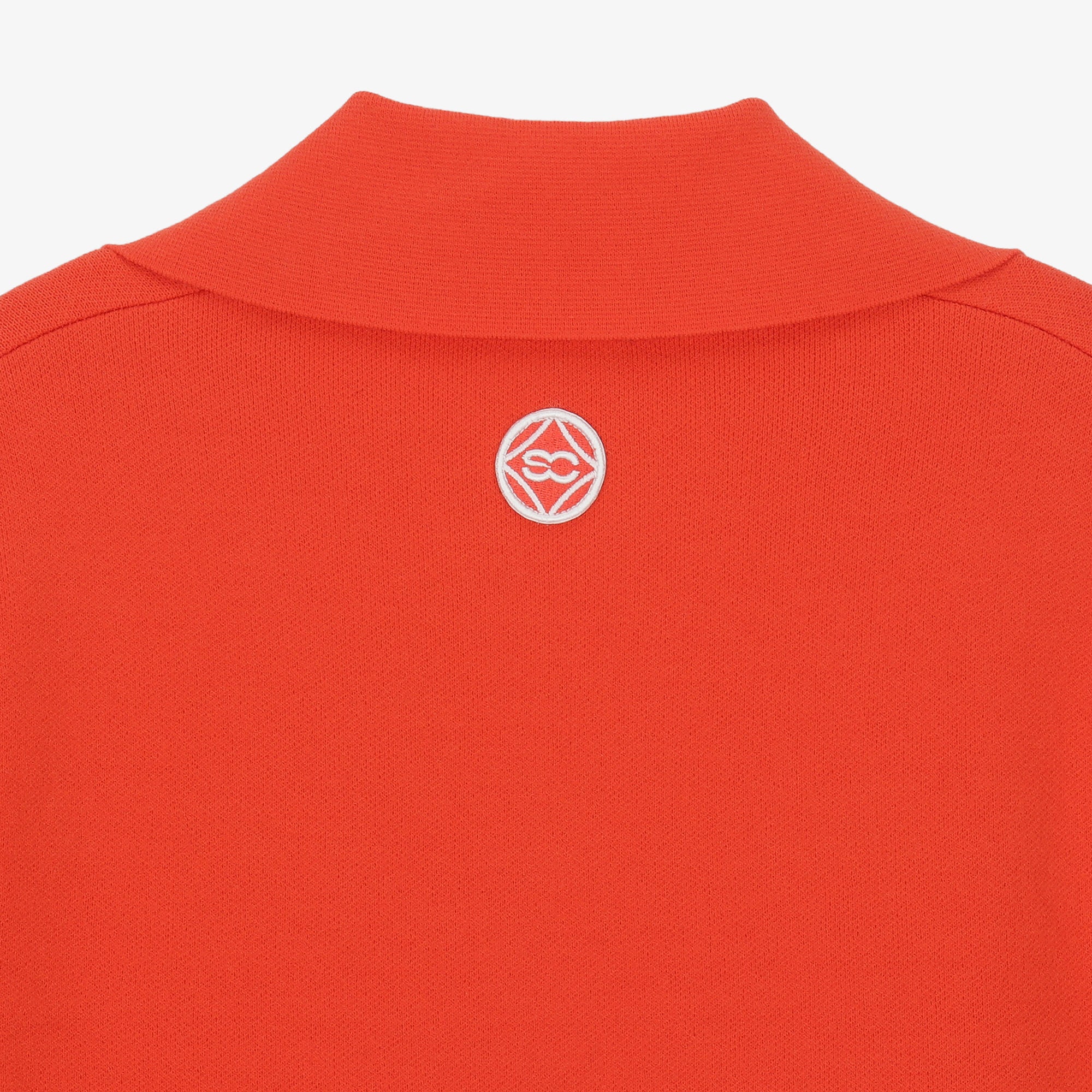 Women's Color Lining Short Sleeve Knit - Acid Orange