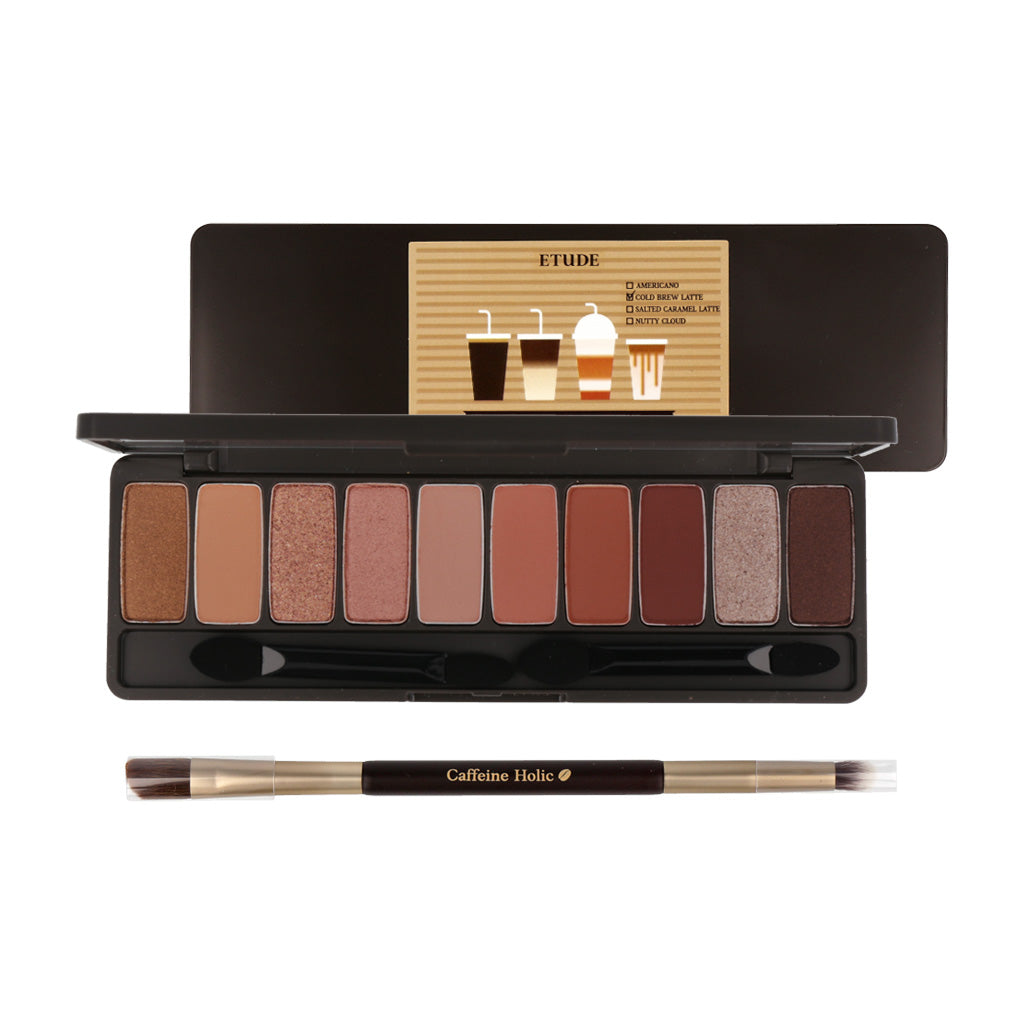 ETUDE HOUSE Play Color Eyes Dual Brush Kit #Caffeine Holic - Dodoskin