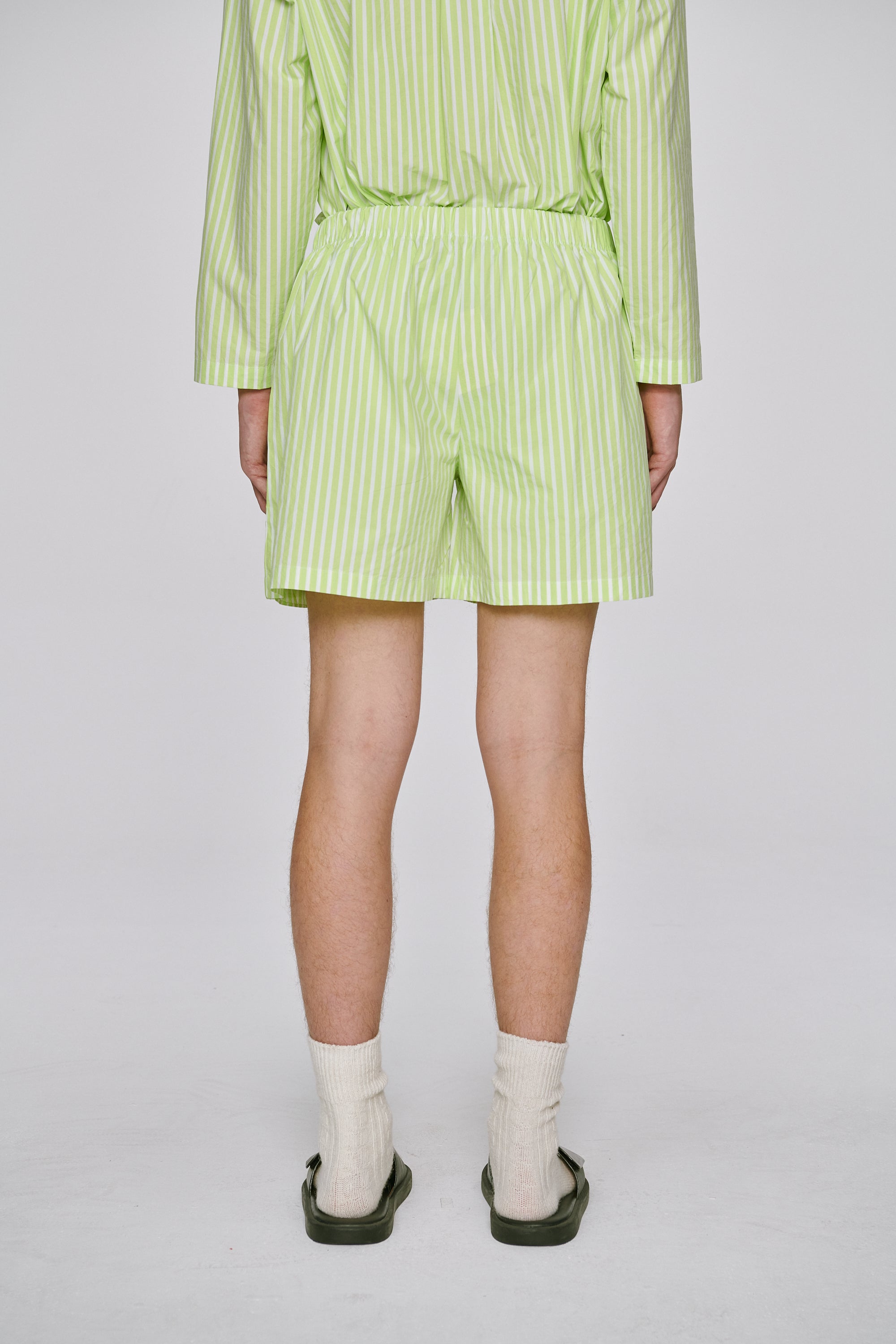 green stripe shorts