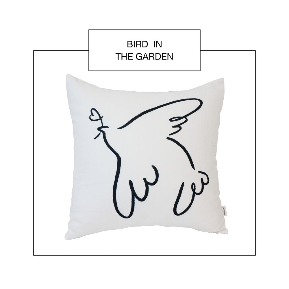 [Cushion #02] Bird in the garden