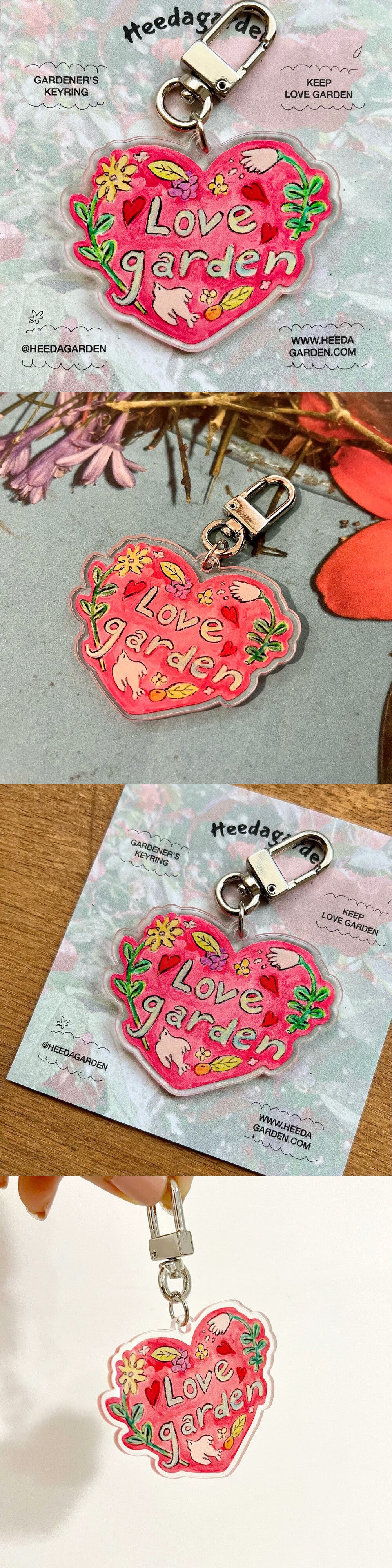 Love garden keyring